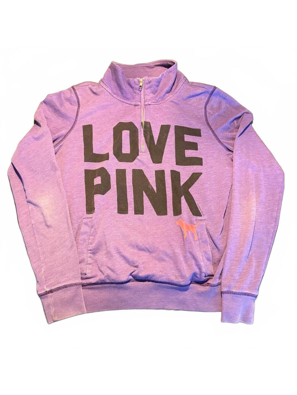 Victoria's Secret Pink Lavender Half-Zip Sweatshirt Sz S